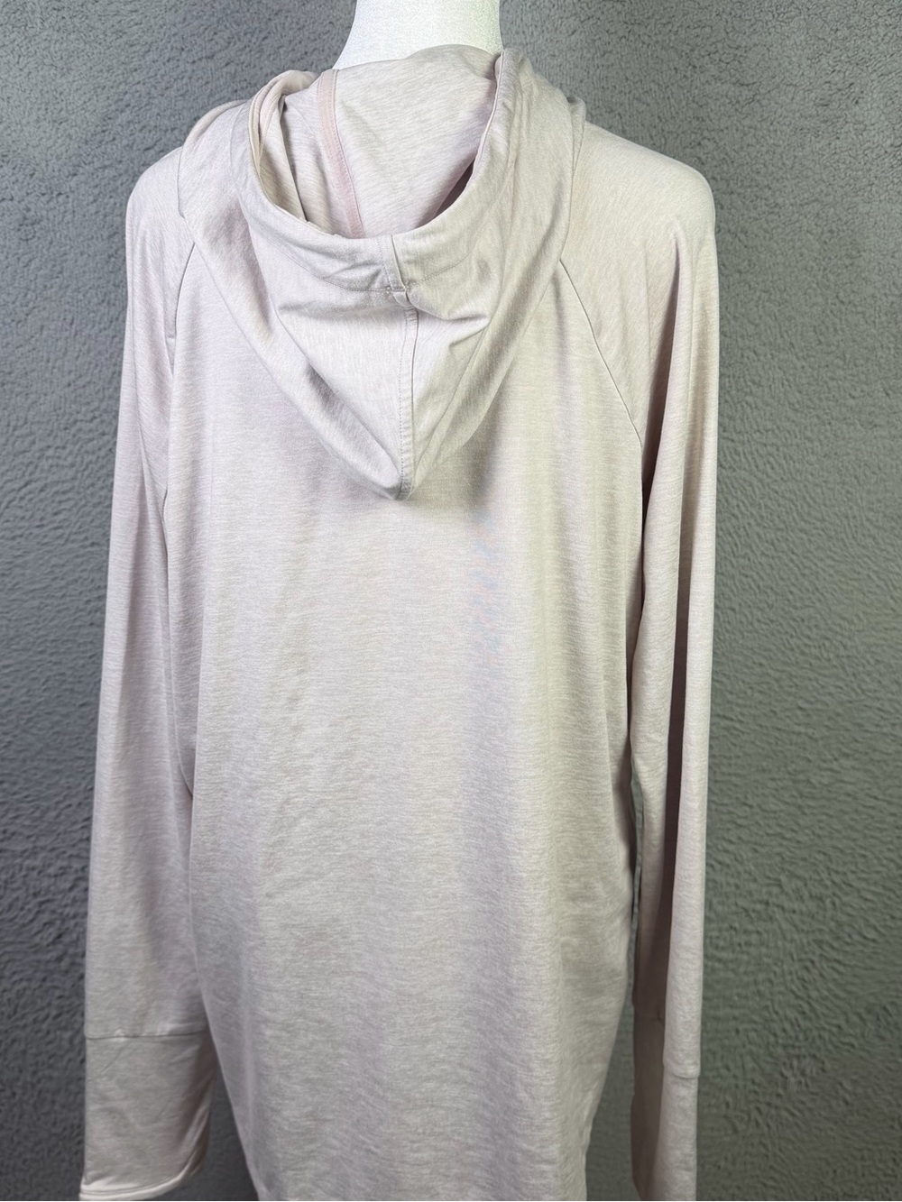 Athleta Uptempo Hoodie Sweatshirt Womens Large Light Pink Long Sleeve Pullover - Picture 3 of 9
